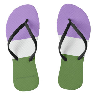 Tongs Drapeau de fierté genderqueer de SlipperyJoe lavan