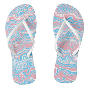 Tongs Drapeau de fierté trans Trippsy Boho Groovy Bandes