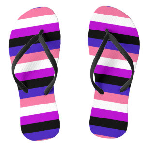 Tongs Drapeau de la fierté de la fluidité du genre