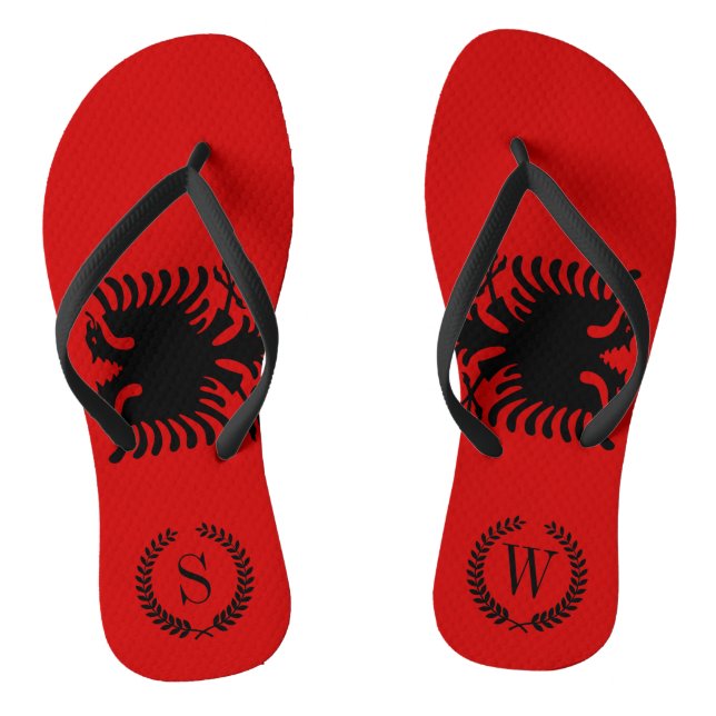 Tongs Drapeau de l'Albanie (Semelle)