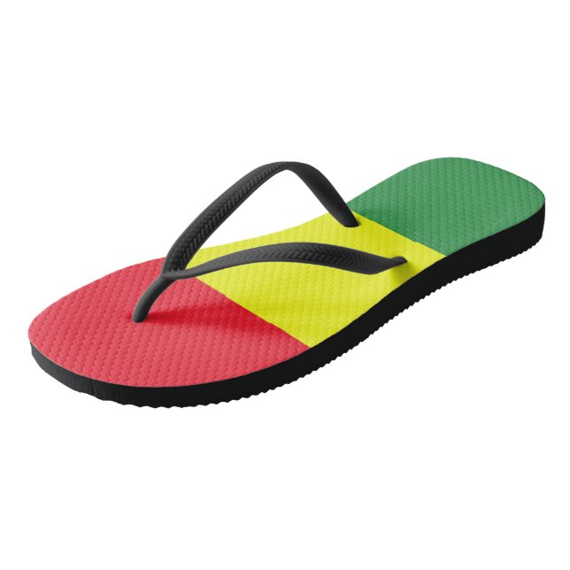 Tongs Drapeau de Rasta (Incliné)