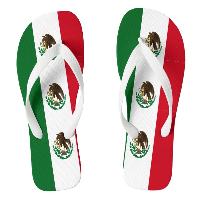 Tongs Drapeau du Mexique patriotique (Semelle)