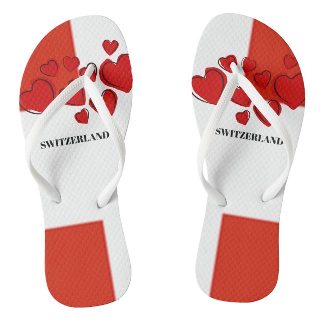 Tongs Drapeau national suisse (Semelle)