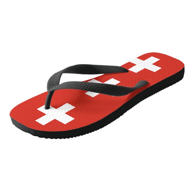 Tongs Drapeau suisse (Incliné)
