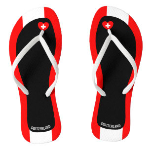 Tongs Drapeau Suisse couleurs Patriotique
