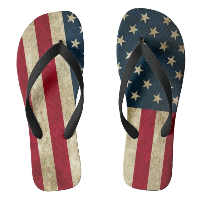 Tongs Drapeau Vintage patriotique américain (Semelle)