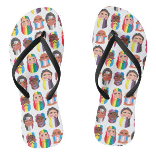 Tongs Drapeaux de genre arc-en-ciel Barbe Hommes