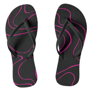 Tongs Ebb et flux 2 - Magenta et noir