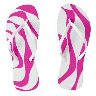 Tongs Ebb et flux 4 en Magenta et Blanc