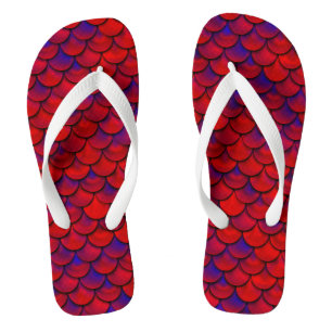 Tongs Échelles rouge et violet
