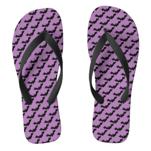 Tongs Éffrayant Motif des chauves-souris noires