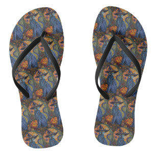 Tongs Éffrayant Russe Bleu Chat Halloween Citrouille sor