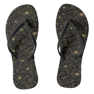 Tongs Élégant floral sans couture de luxe