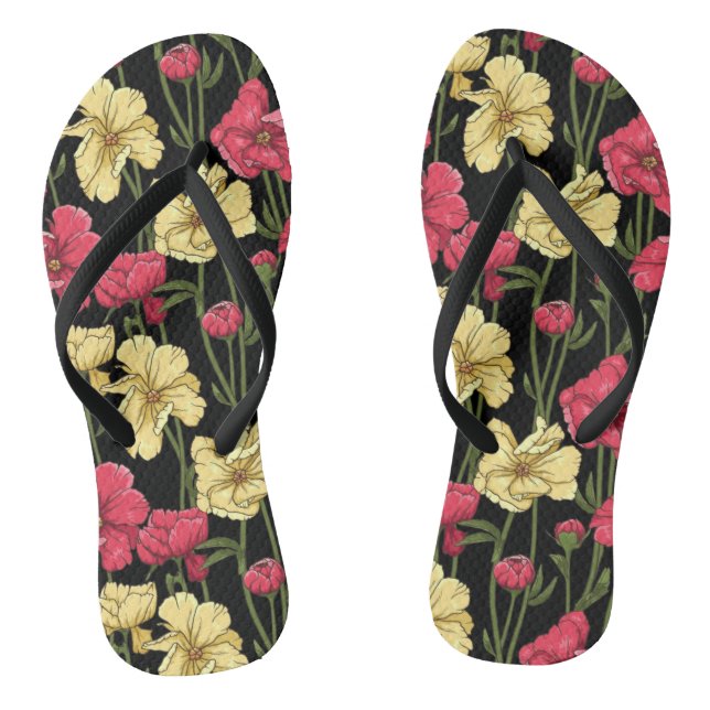 Tongs Élégant motif floral 2 (Semelle)