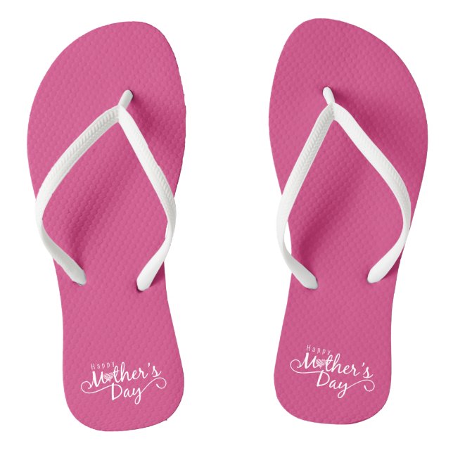 Tongs Élégante Happy Mère's Day Calligraphy Flip Flops (Semelle)