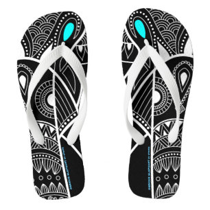 Tongs Éléphant sérieux de Cyan Blue Eye