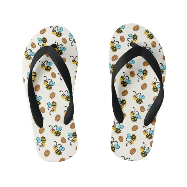 Tongs Enfants Abeille avec motif miel (Semelle)