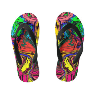 Tongs Enfants Abstrait Coloré Twirly / Poussé /