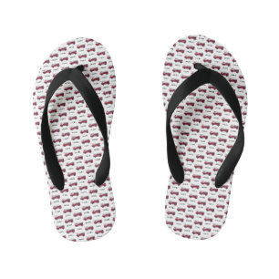 Tongs Enfants Ajouter votre nom Red Fire truck Personnalisé
