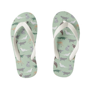 Tongs Enfants Animaux autochtones australiens Eucalyptus Motif v