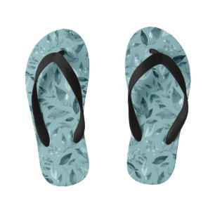 Tongs Enfants Aquarelle chute feuilles 2