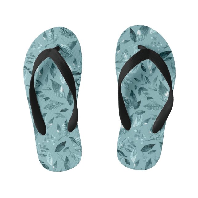 Tongs Enfants Aquarelle chute feuilles 2 (Semelle)