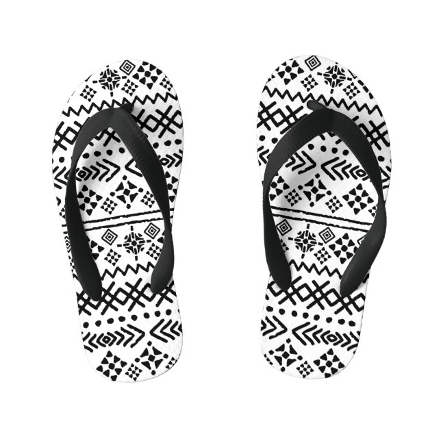 Tongs Enfants Art tribal boho : géométrique sans soudure. (Semelle)