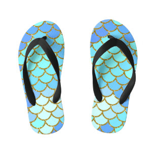Tongs Enfants Balances de sirènes turquoise