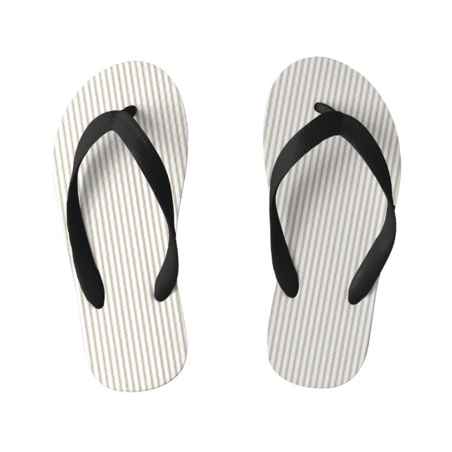 Tongs Enfants Bande de cueillette beige et blanche (Semelle)