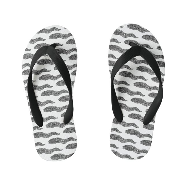 Tongs Enfants Black spotted moray eel cartoon (Semelle)
