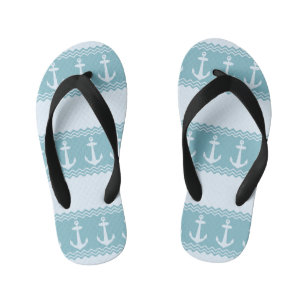 Tongs Enfants Bleu Ancre nautique