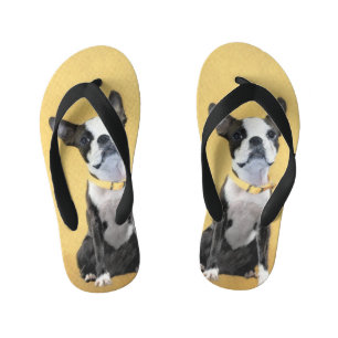 Tongs Enfants Boston Terrier Peinture - Cute Original Chien Art