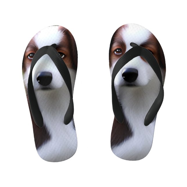 Tongs Enfants Bruce The Border Collie Puppy, Flip Flops (Semelle)