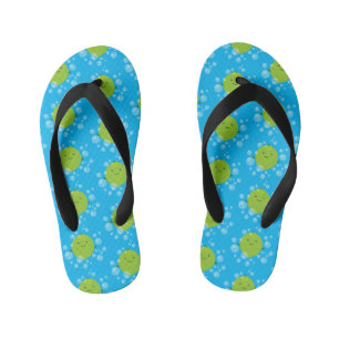 Tongs Enfants Bulle de citron vert mignon illustration de dessin