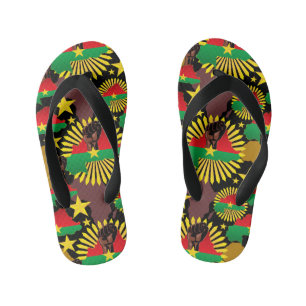 Tongs Enfants Burkina Faso Carte, drapeau et première révolution