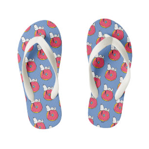 Tongs Enfants cacahuètes   Snoopy Donut rose