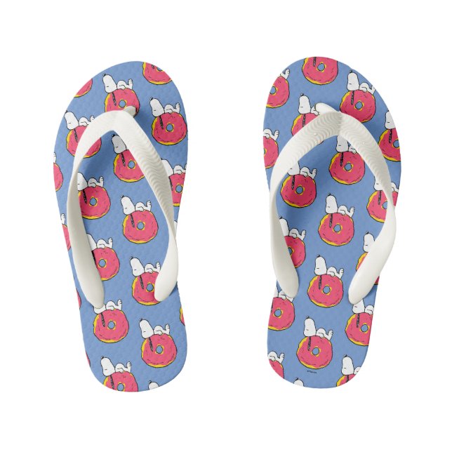 Tongs Enfants cacahuètes | Snoopy Donut rose (Semelle)