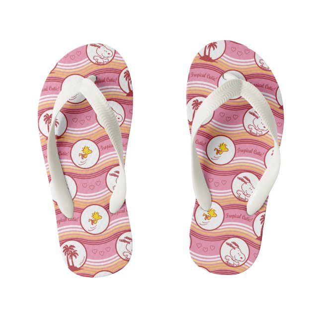 Tongs Enfants cacahuètes | Snoopy & Woodstock Tropical Cutie (Semelle)