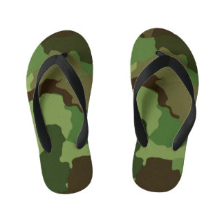 Tongs Enfants Camouflage vert pour les enfants Flip Flops