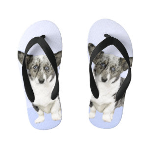 Tongs Enfants Cardigan Welsh Corgi Peinture - Art Chien original