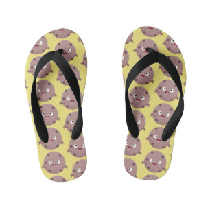 Tongs Enfants Caricature de biscuit à puce en chocolat