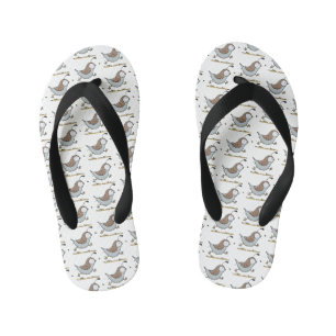 Tongs Enfants Caricature de caille californienne joli