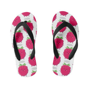 Tongs Enfants Caricature de framboise très heureuse