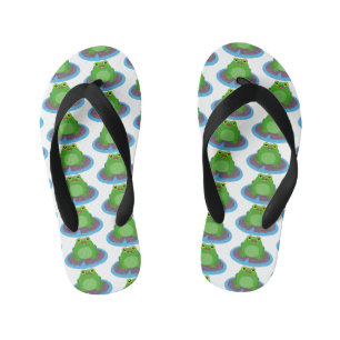 Tongs Enfants Caricature de grenouille verte mignonne