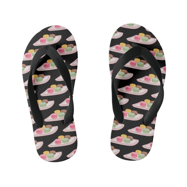 Tongs Enfants Caricature de Macaron (Semelle)