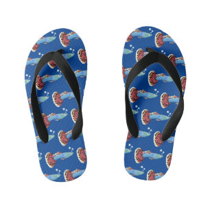 Tongs Enfants Caricature de poisson tropical guppy très chic