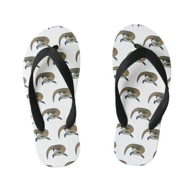 Tongs Enfants Caricature en bleu (Semelle)
