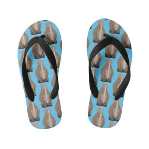 Tongs Enfants Caricature en élasmère de rhinocéros laineux