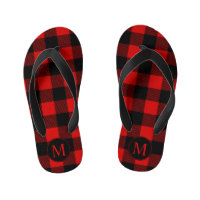 Carreaux Buffles Rouge et Noir avec Monogramme