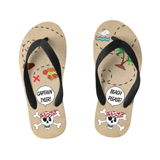 Tongs Enfants Carte des pirates pour enfants (Semelle)